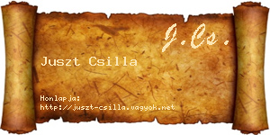 Juszt Csilla névjegykártya